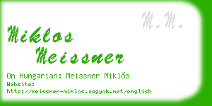 miklos meissner business card